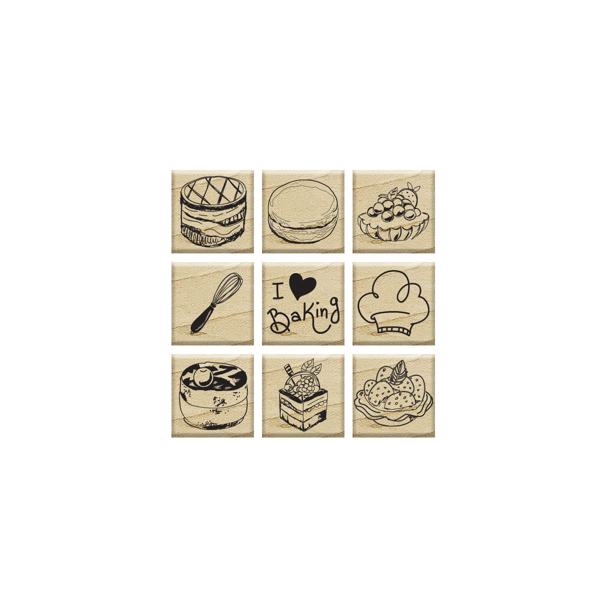 SET DE SELLOS I LOVE BAKING