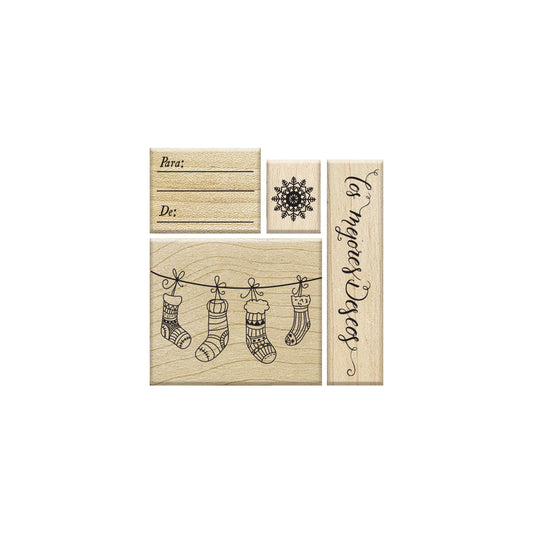 SET DE SELLOS TARJETERO BOTAS