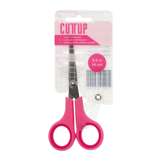 CUTUP FINE TIP CRAFT SCISSORS 5.5"-PINK - TIJERAS PARA MANUALIDADES