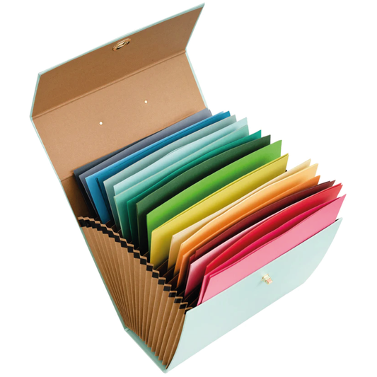 WE R ACCORDION PAPER STORAGE 12"X12"-MINT - FICHERO TIPO ACORDEÓN