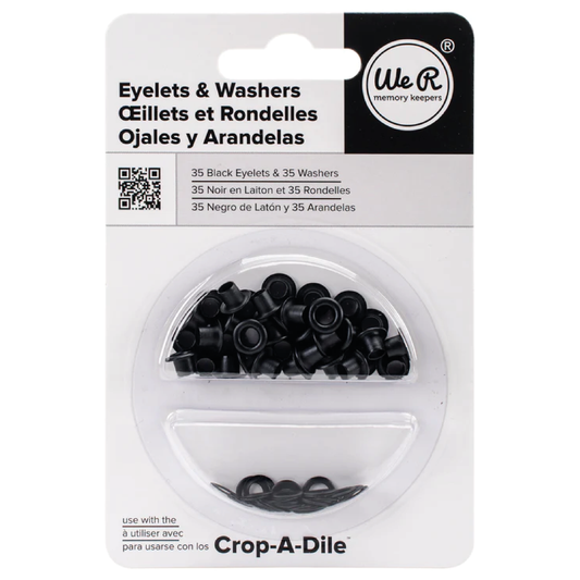 WE R BLACK EYELETS & WASHERS STANDARD - OJALES NEGRO DE LATÓN