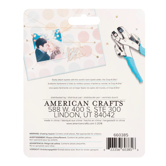 WE R EYELETS W/STORAGE CASE 140/PKG - OJALES METALICOS