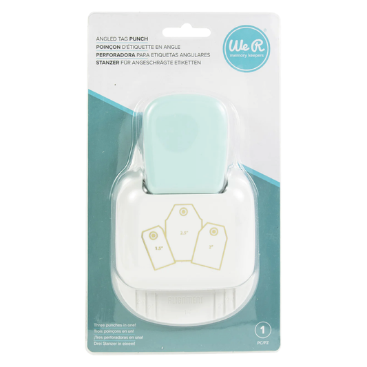 WE R MEMORY KEEPERS 3-IN-1 PUNCH-ANGLED TAG - PERFORADORA PARA ETIQUETAS ANGULARES