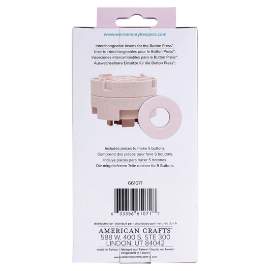 WE R MEMORY KEEPERS BUTTON PRESS INSERTS-SMALL (25MM)