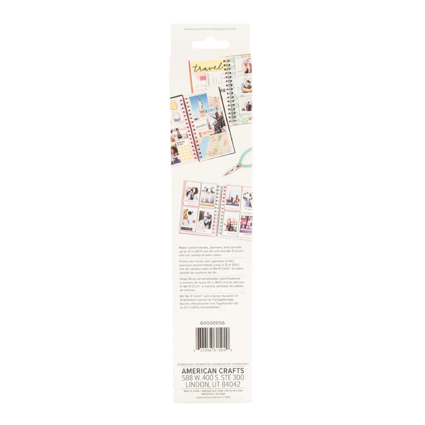 WE R MEMORY KEEPERS CINCH WIRES -BLUE .625 4/PKG - PAQUETE DE 4 ALAMBRES AZULES DE ENCUADERNACIÓN