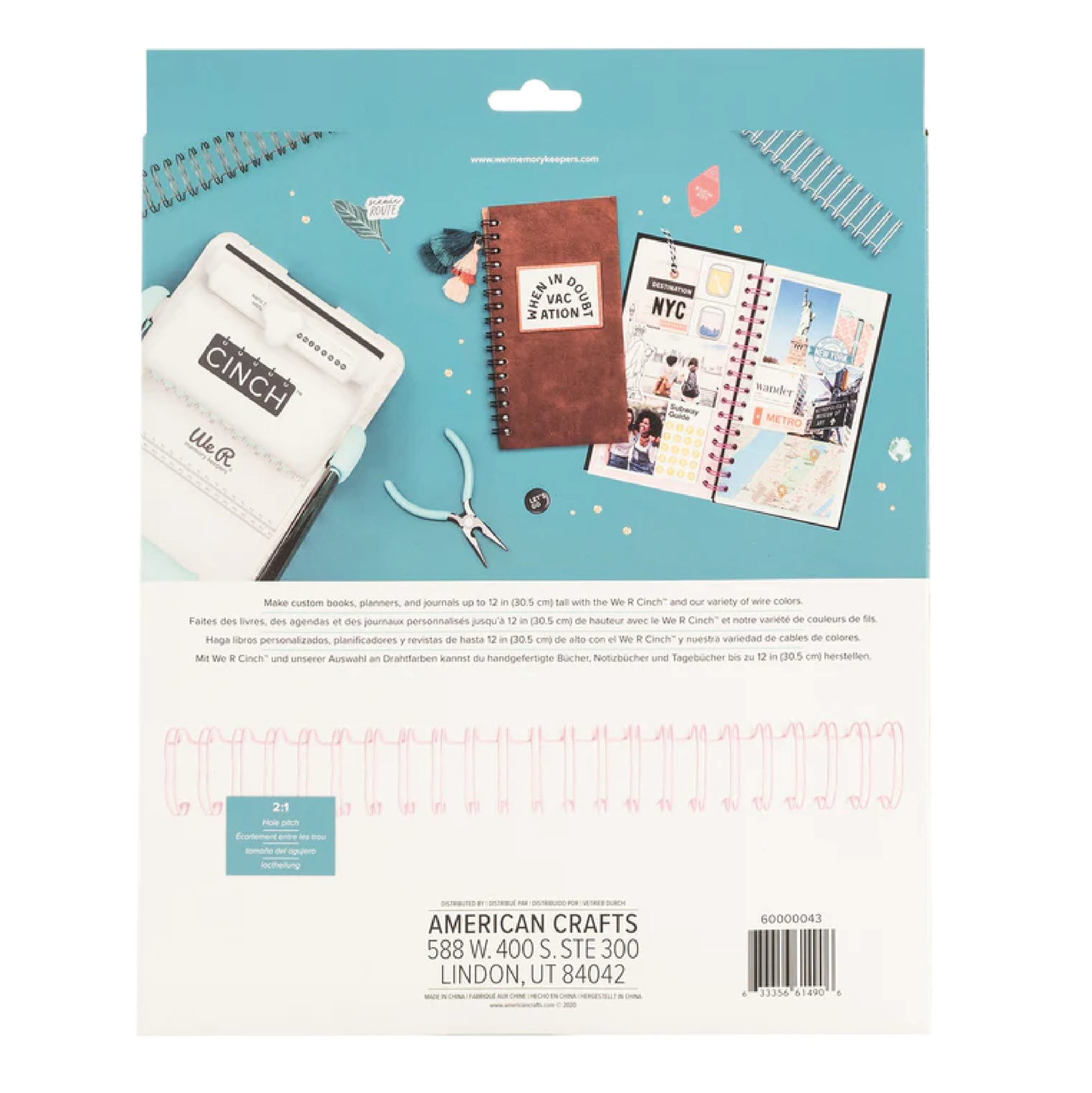 WE R MEMORY KEEPERS CINCH WIRES .625 16/PKG VALUE PACK - PAQUETE DE16 ALAMBRES DE ENCUADERNACIÓN
