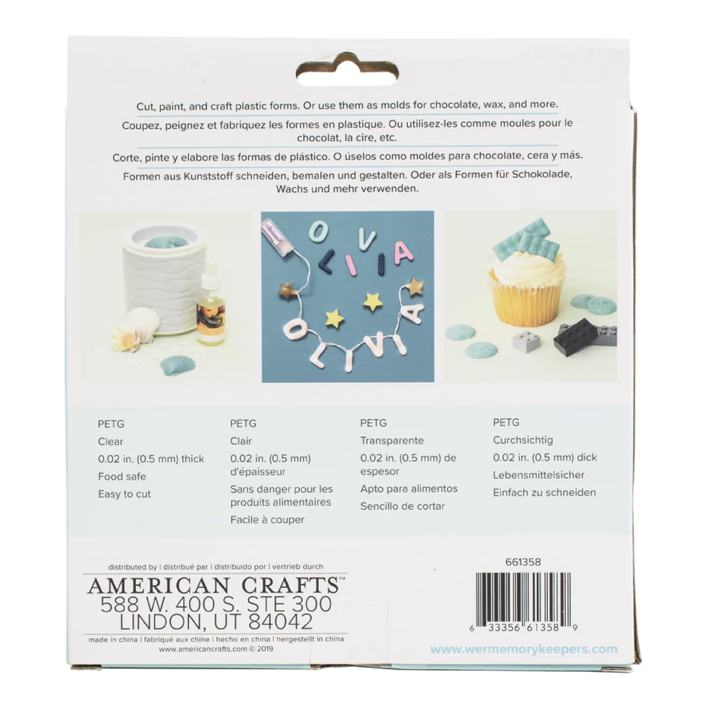 WE R MEMORY KEEPERS MOLD PRESS PLASTIC SHEETS 40P - LAMINAS DE PLÁSTICO PARA HACER MOLDES