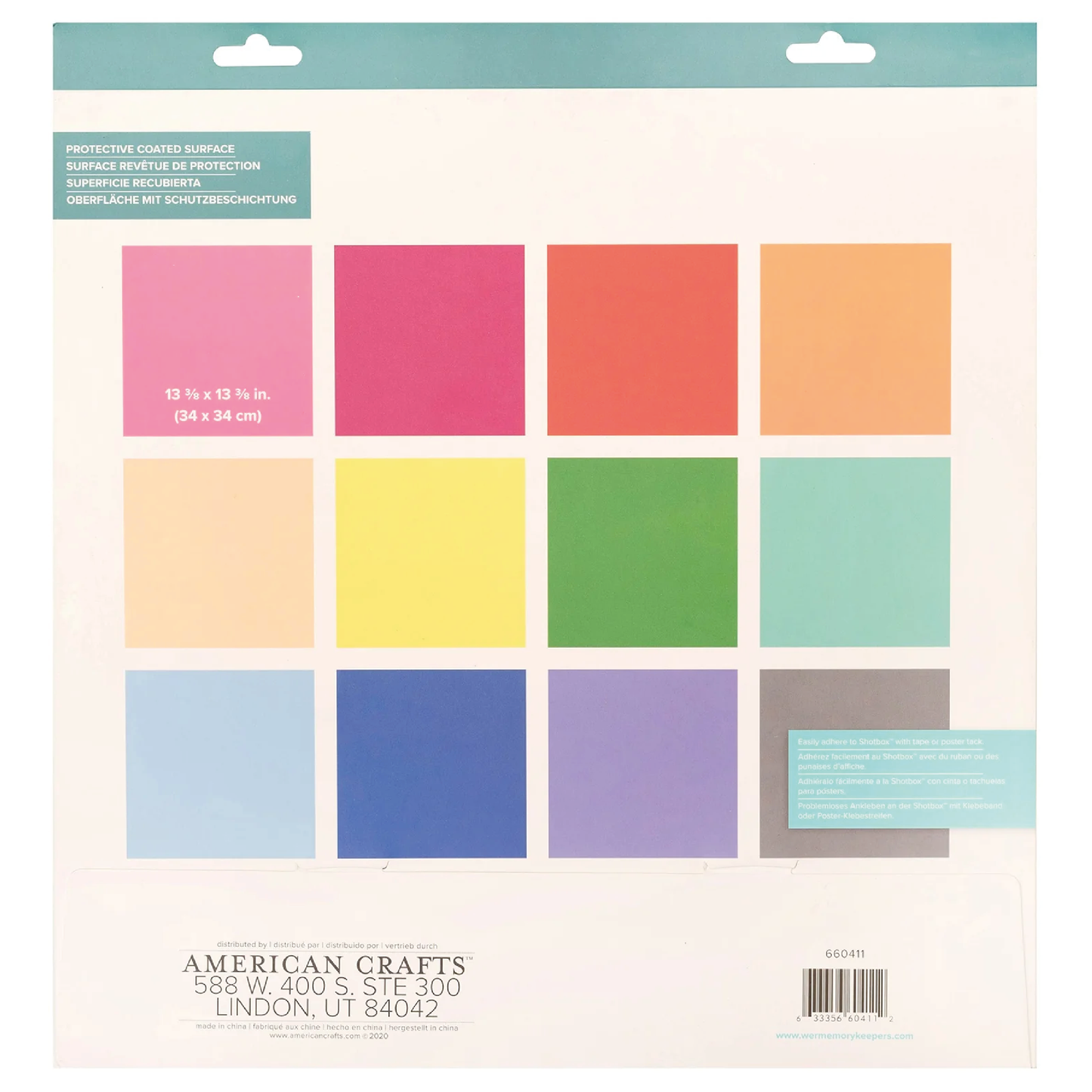 WE R MEMORY KEEPERS SHOTBOX BACKGROUND 12/SHEETS-COLOR - PAQUETE DE FONDOS A COLOR