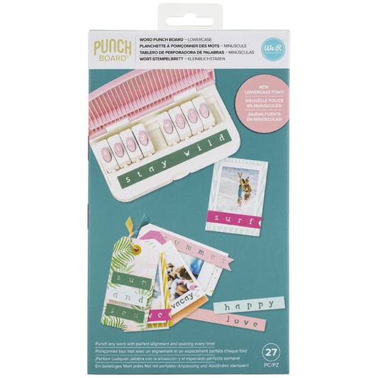 WE R MEMORY KEEPERS WORD PUNCH BOARD-LOWERCASE - PERFORADORA DE PALABRAS