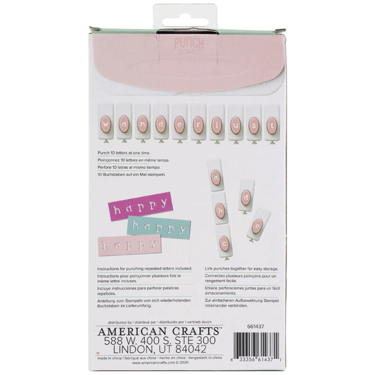 WE R MEMORY KEEPERS WORD PUNCH BOARD-LOWERCASE - PERFORADORA DE PALABRAS