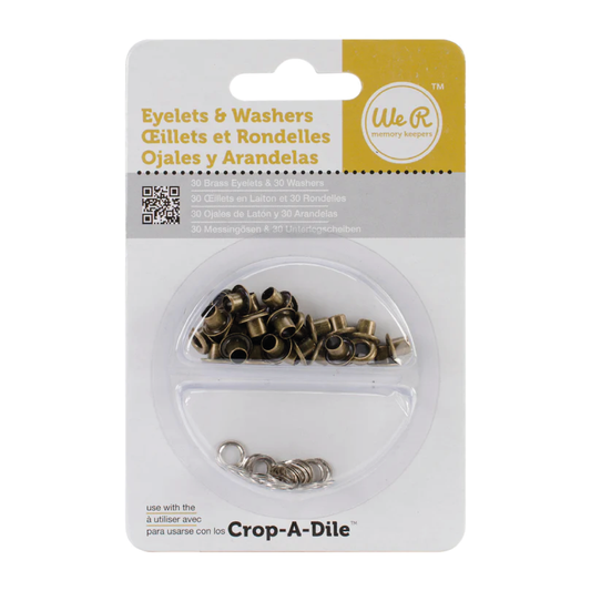 WE R BRASS EYELETS & WASHERS STANDARD - OJALES DE LATÓN