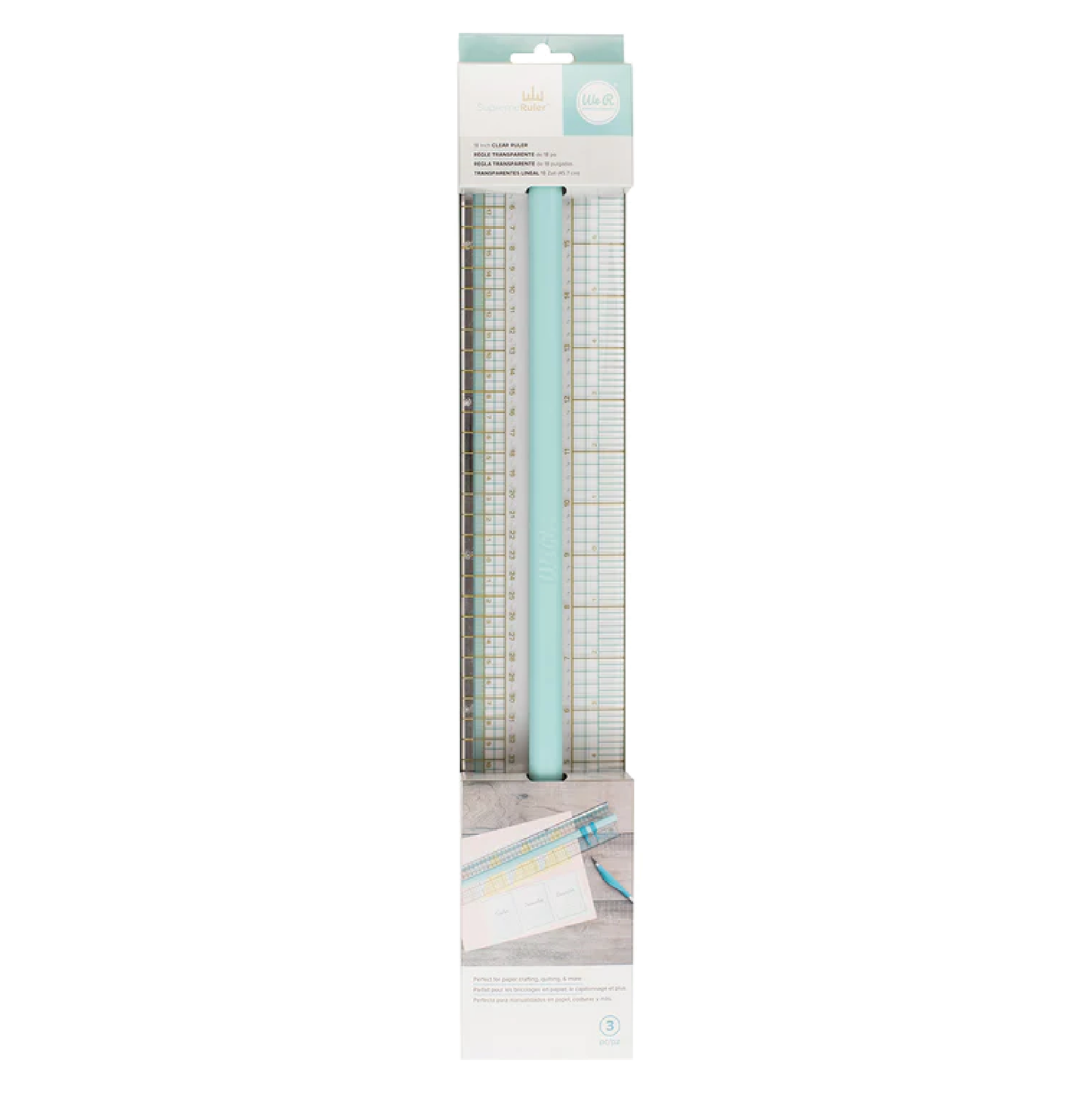 WE R SUPREME RULLER 18 - REGLA TRANSPARENTE DE 45.7 CM