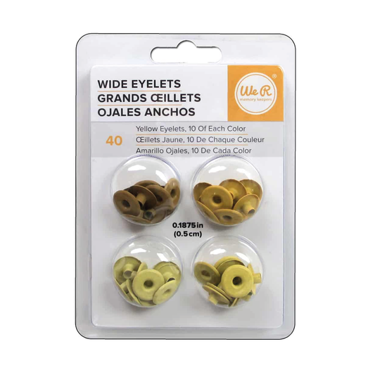 WE R WIDE YELLOW EYELETS - OJALES ANCHOS AMARILLOS