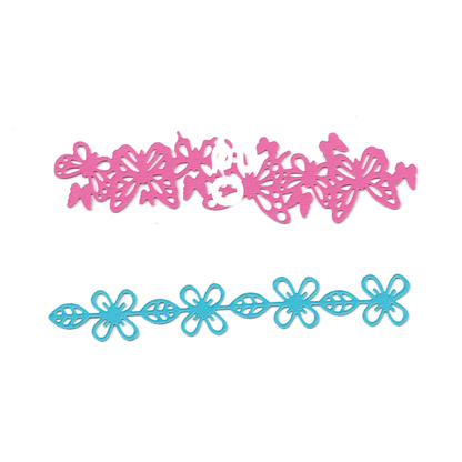 SUAJE BORDE DE MARIPOSA Y FLORES