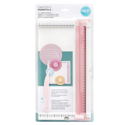 WE R MEMORY KEEPERS TRIM & SCORE BOARD - TABLERO PARA RECORTAR Y MARCAR ROSA