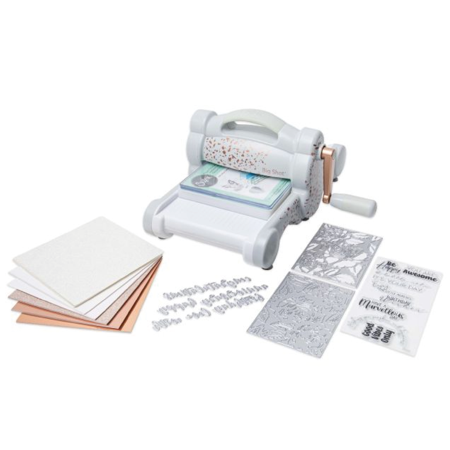 SIZZIX BIG SHOT STARTER KIT (GRAY & ROSE GOLD) W/STANDARD PLATFORM