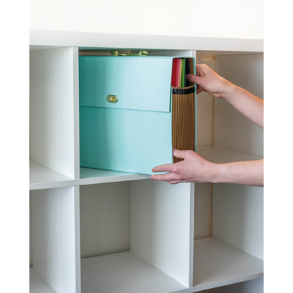 WE R ACCORDION PAPER STORAGE 12"X12"-MINT - FICHERO TIPO ACORDEÓN