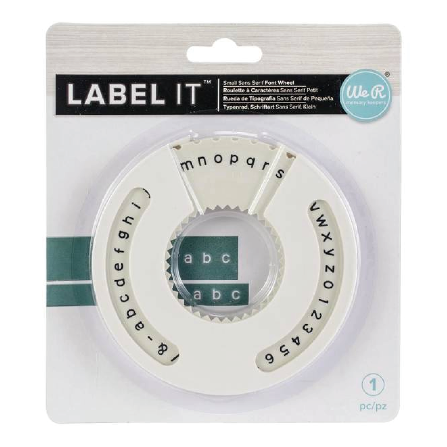 WE R LABEL IT FONT WHEEL LARGE SAN SERIF - RUEDA DE TIPOGRAFÍA SANS SHERIF