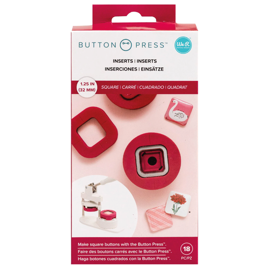WE R MEMORY KEEPERS BUTTON PRESS INSERT-SQUARE (31MM)