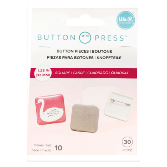 WE R MEMORY KEEPERS BUTTON PRESS REFILL SQUARE (31MM) - PIEZAS PARA BOTONES CUADRADOS