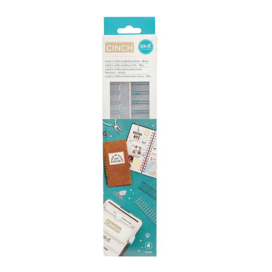 WE R MEMORY KEEPERS CINCH WIRES -BLUE .625 4/PKG - PAQUETE DE 4 ALAMBRES AZULES DE ENCUADERNACIÓN