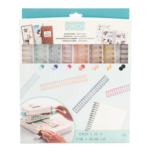 WE R MEMORY KEEPERS CINCH WIRES .625 16/PKG VALUE PACK - PAQUETE DE16 ALAMBRES DE ENCUADERNACIÓN