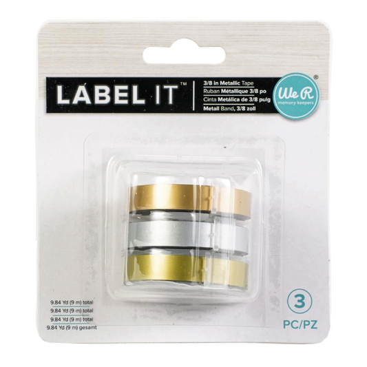 WE R MEMORY KEEPERS LABEL IT 0,375 - COLORES METÁLICOS
