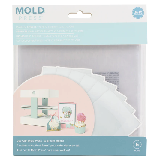 WE R MEMORY KEEPERS MOLD PRESS PLASTIC SHEETS 6/PKG-CLEA - HOJAS DE PLÁSTICO