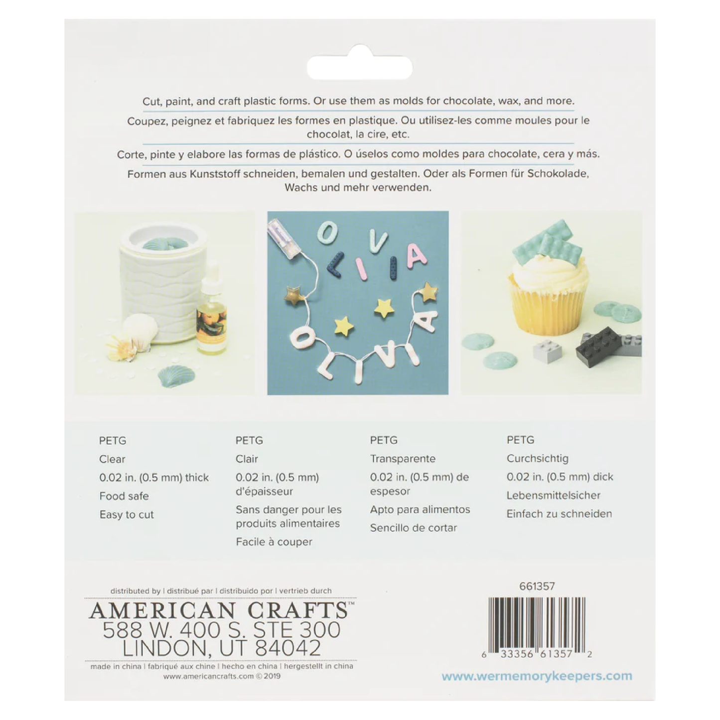 WE R MEMORY KEEPERS MOLD PRESS PLASTIC SHEETS 6/PKG-CLEA - HOJAS DE PLÁSTICO