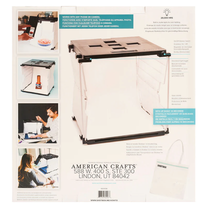 WE R MEMORY KEEPERS SHOTBOX PHOTO STUDIO KIT - ESTUDIO DE FOTO PORTATIL